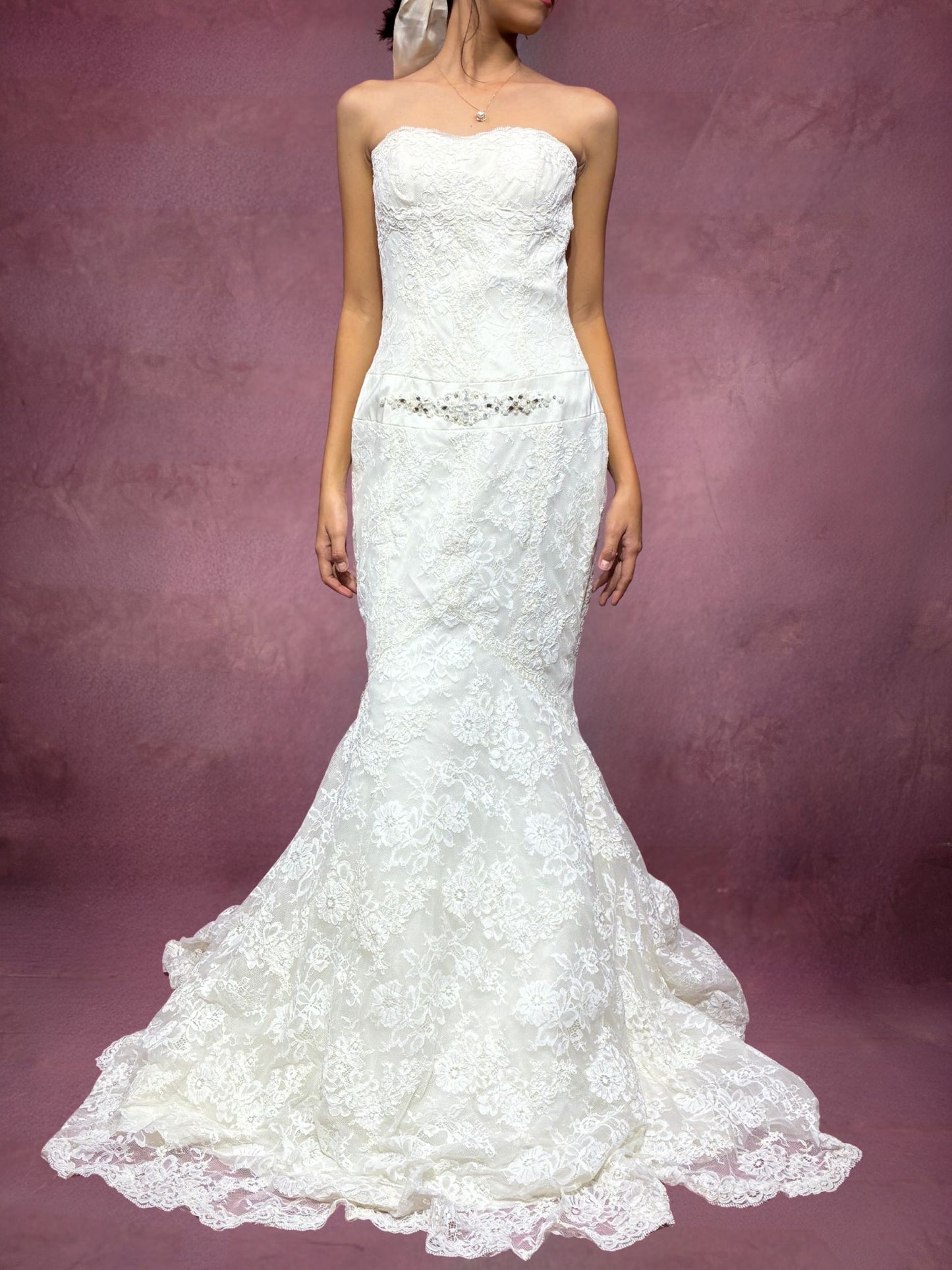 Sage Mermaid Wedding Dress