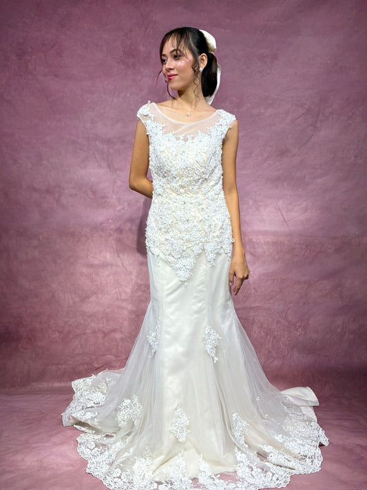 Dianne Fit & Flare Trumpet Wedding Dress - ReBridal Wedding Dress