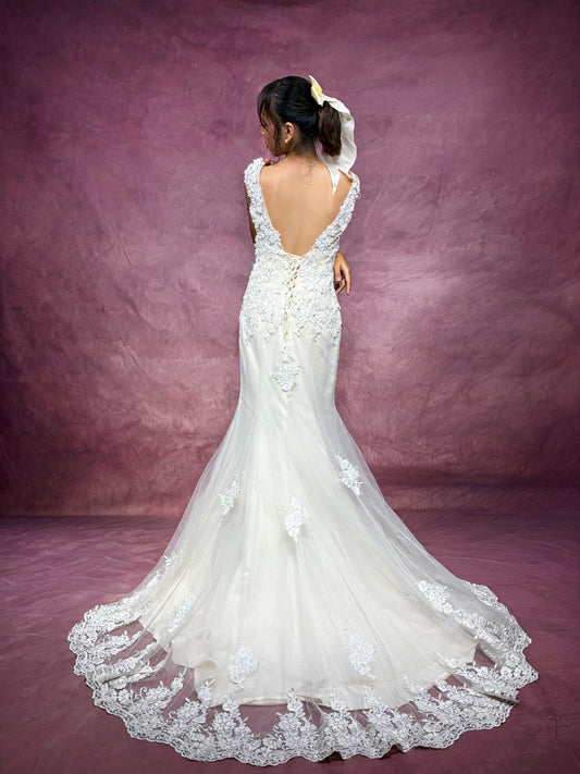 Dianne Fit & Flare Trumpet Wedding Dress - ReBridal Wedding Dress