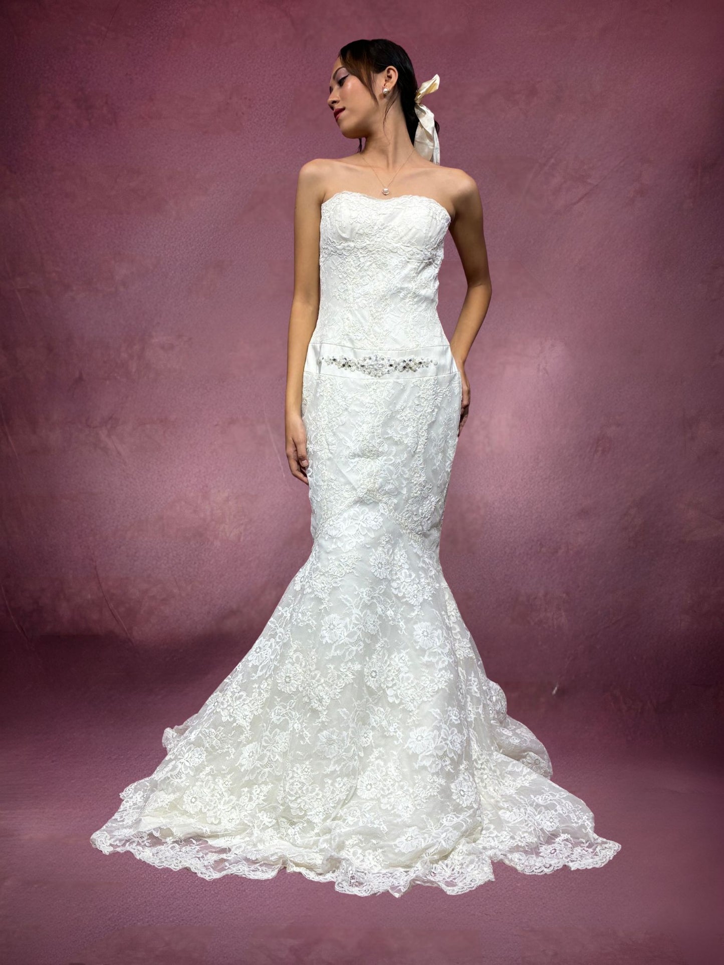 Sage Mermaid Wedding Dress