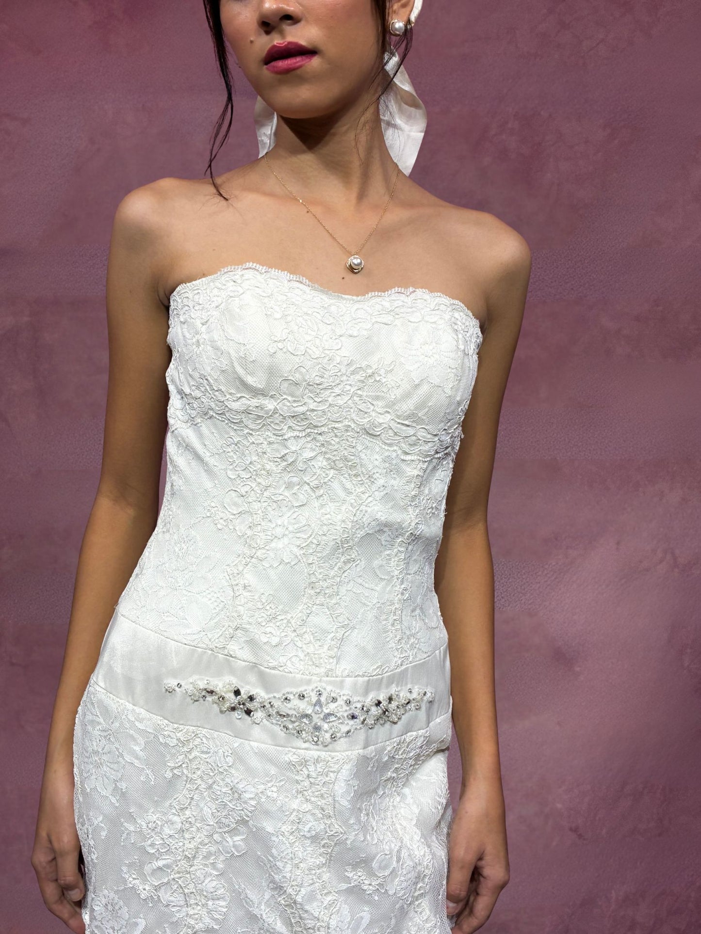Sage Mermaid Wedding Dress