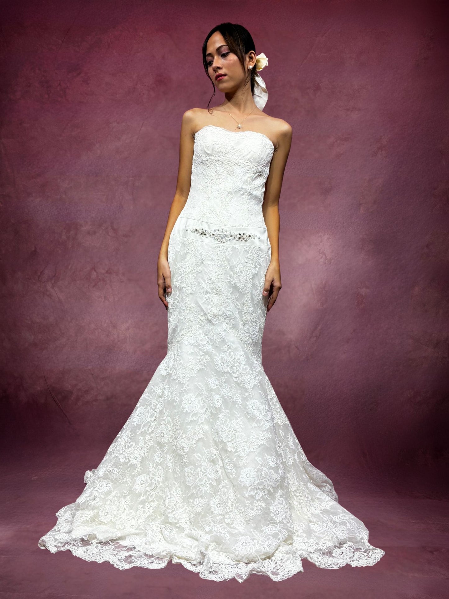 Sage Mermaid Wedding Dress
