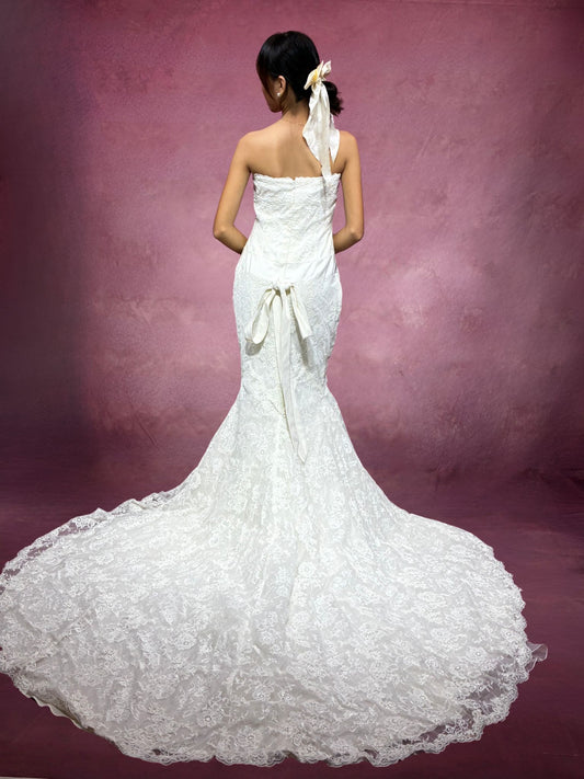 Sage Mermaid Wedding Dress