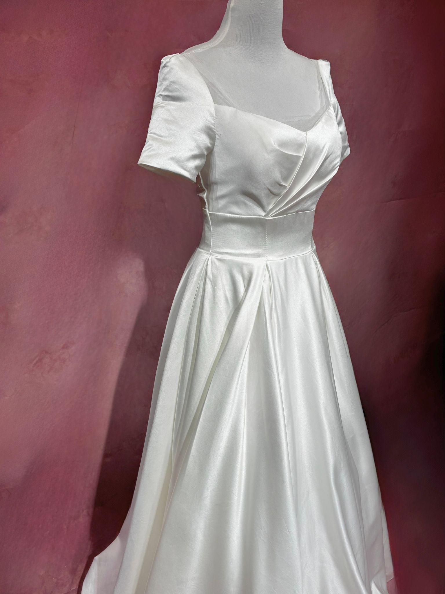 Hana Satin A-Line Wedding Dress - ReBridal Wedding Dress
