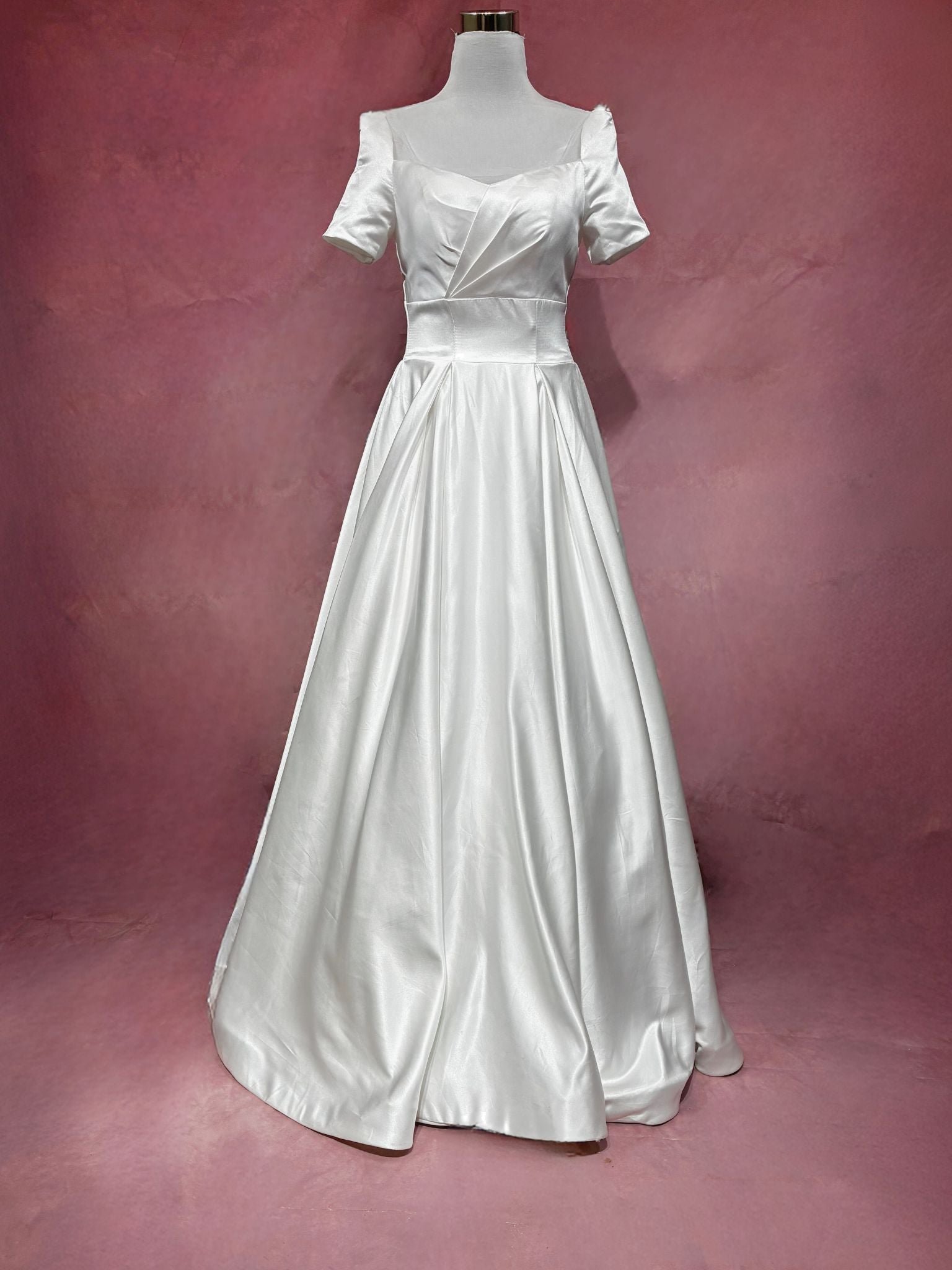 Hana Satin A-Line Wedding Dress - ReBridal Wedding Dress