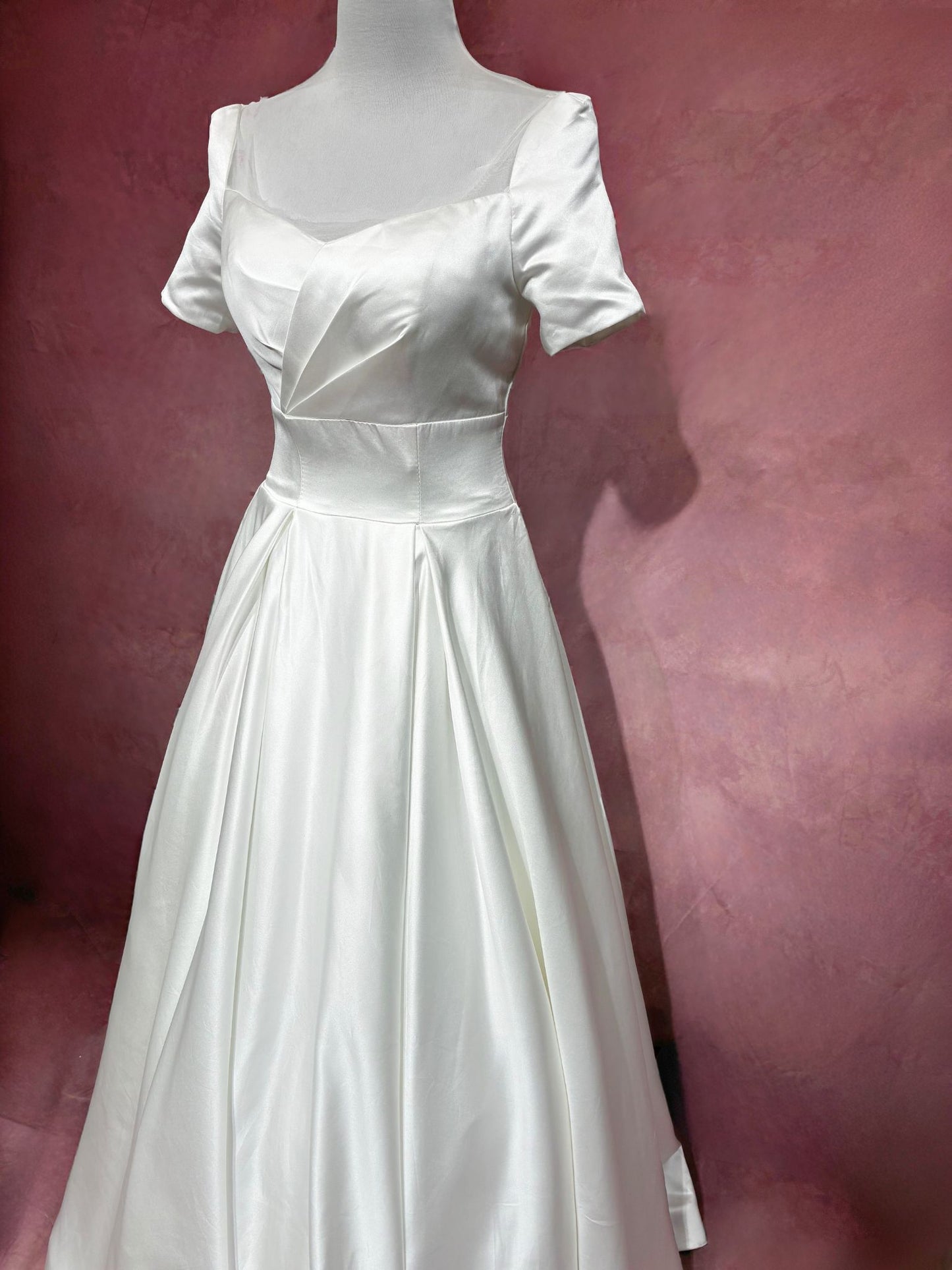Hana Satin A-Line Wedding Dress - ReBridal Wedding Dress