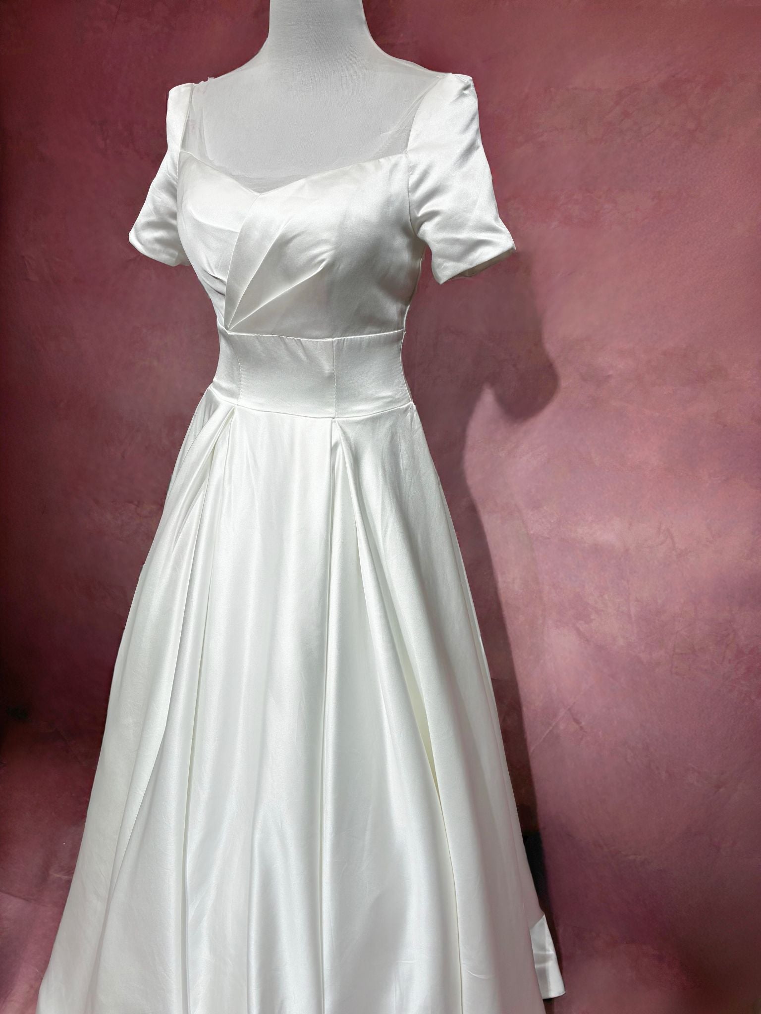 Hana Satin A-Line Wedding Dress - ReBridal Wedding Dress