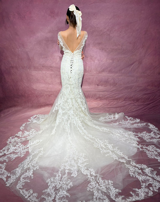 Elara Fit & Flare Wedding Dress